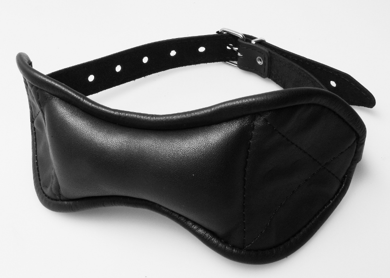 Knochenknebel soft - Leder schwarz