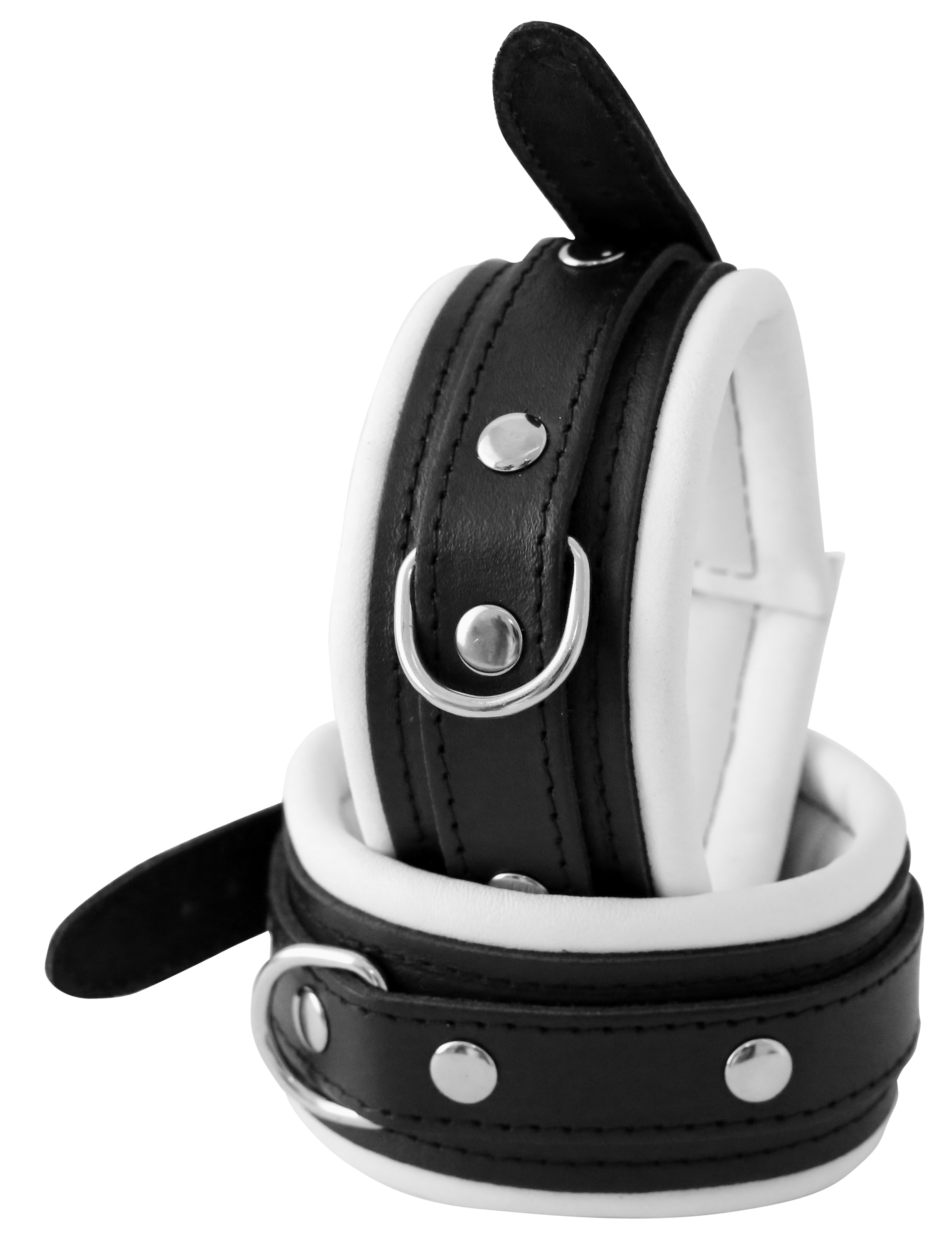 Leder Fußfessel Weiß