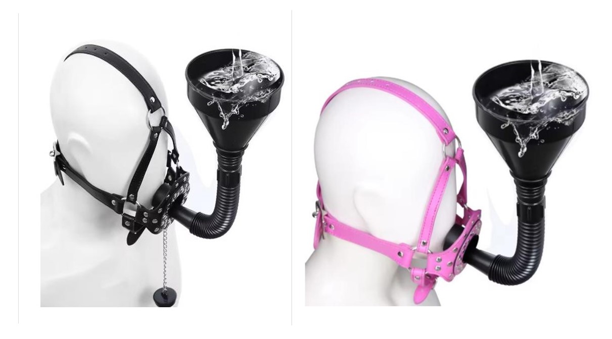 Latrine Trichter Gag in schwarz oder pink